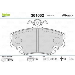 Plaquettes Valeo 301002