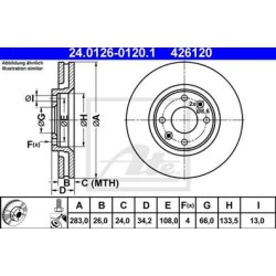 Lot de 2 Disque (x1) ATE 426120