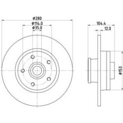 Disques+Rlt Mintex MDC2677