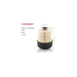 Filtre carburant Mann PU9009ZKIT