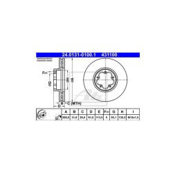 Lot de 2 Disque (x1) ATE 431100