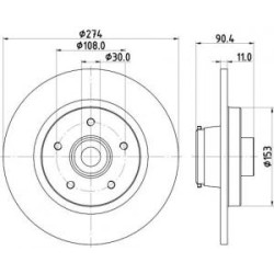 Disques+Rlt Mintex MDC3012C