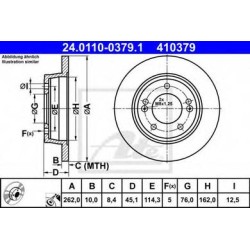 Lot de 2 Disque (x1) ATE 410379