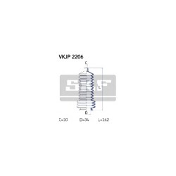 Kit soufflet direct. SKF VKJP2206