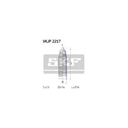 Kit soufflet direct. SKF VKJP2217