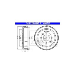 Lot de 2 Tambour ATE 480318