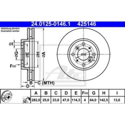 Lot de 2 Disque (x1) ATE 425146