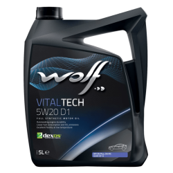 HUILE VITALTECH 5W20 D1 5L WOLF