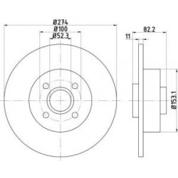 Disques+Rlt Mintex MDC1566