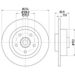 Disques+Rlt Mintex MDC1681