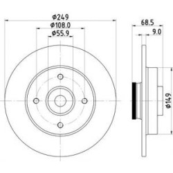 Disques+Rlt Mintex MDC1860