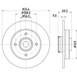 Disques+Rlt Mintex MDC2879C