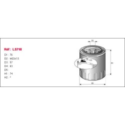 Filtre à huile Purflux LS718