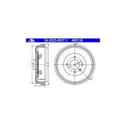 Lot de 2 Tambour ATE 480135