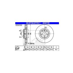 Lot de 2 Disque (x1) ATE 434110