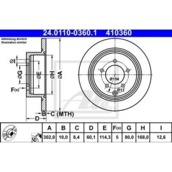 Lot de 2 Disque (x1) ATE 410360