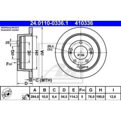 Lot de 2 Disque (x1) ATE 410336