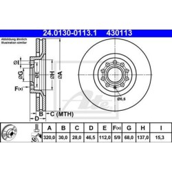 Lot de 2 Disque (x1) ATE 430113