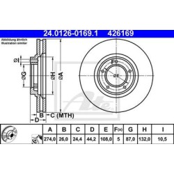 Lot de 2 Disque (x1) ATE 426169