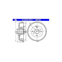 Lot de 2 Tambour ATE 480195