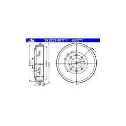 Lot de 2 Tambour ATE 480071