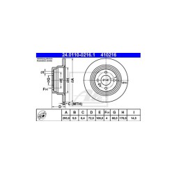 Lot de 2 Disque (x1) ATE 410216