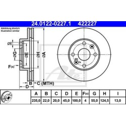 Lot de 2 Disque (x1) ATE 422227