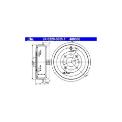 Lot de 2 Tambour ATE 480300