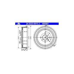 Lot de 2 Tambour ATE 480061