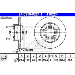 Lot de 2 Disque (x1) ATE 410224