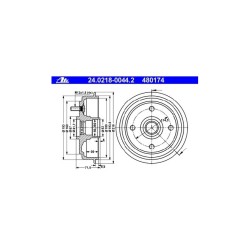 Lot de 2 Tambour ATE 480174