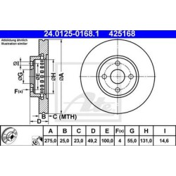 Lot de 2 Disque (x1) ATE 425168