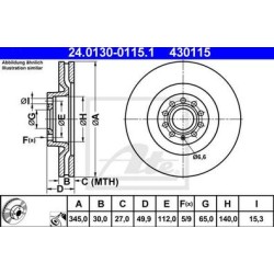 Lot de 2 Disque (x1) ATE 430115