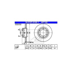 Lot de 2 Disque (x1) ATE 407100