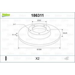 Jeu Disques Valeo 186311