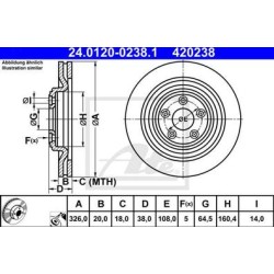 Lot de 2 Disque (x1) ATE 420238