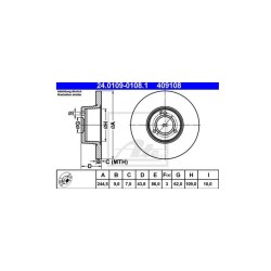 Lot de 2 Disque (x1) ATE 409108