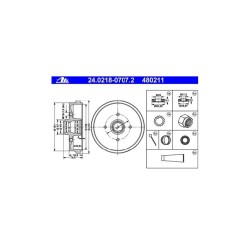 Lot de 2 Tambour ATE 480211