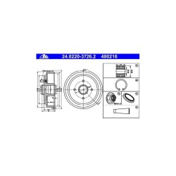 Lot de 2 Tambour ATE 480216