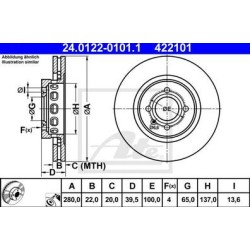 Lot de 2 Disque (x1) ATE 422101