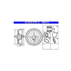 Lot de 2 Tambour ATE 480219