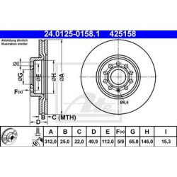 Lot de 2 Disque (x1) ATE 425158