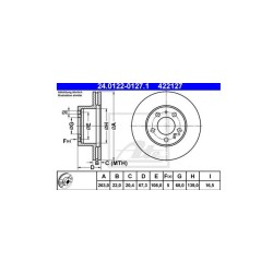 Lot de 2 Disque (x1) ATE 422127