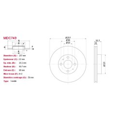 Jeu Disques Mintex MDC749