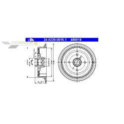 Lot de 2 Tambour ATE 480018