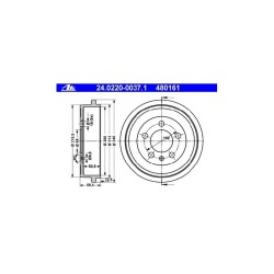 Lot de 2 Tambour ATE 480161