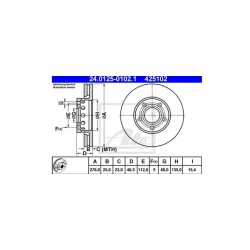 Lot de 2 Disque (x1) ATE 425102