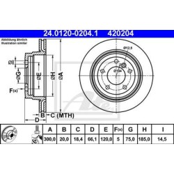 Lot de 2 Disque (x1) ATE 420204