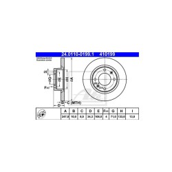 Lot de 2 Disque (x1) ATE 410199