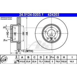 Lot de 2 Disque (x1) ATE 424203